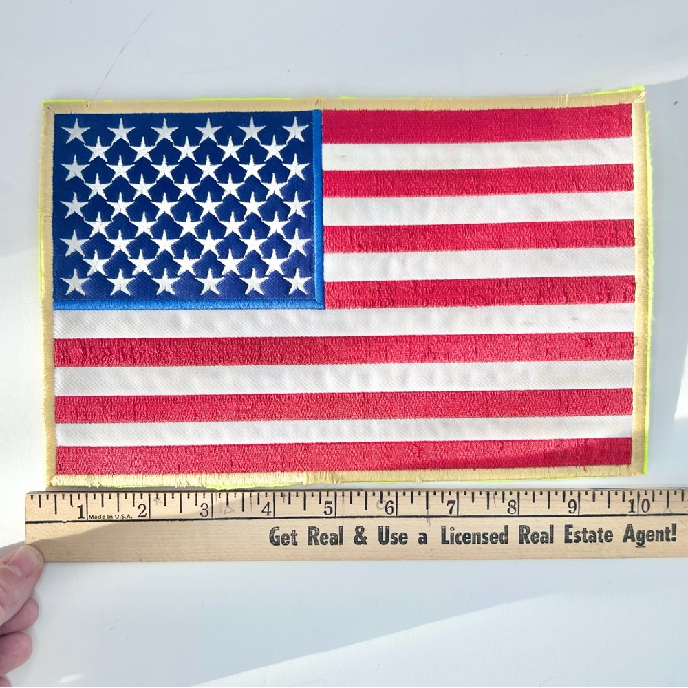 Large American Flag Patch- vintage 10x6
